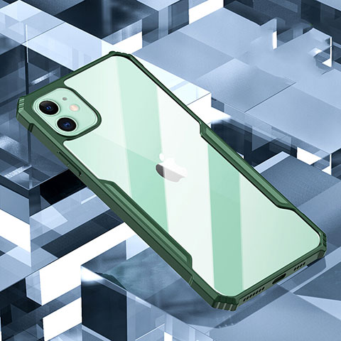 Carcasa Bumper Funda Silicona Transparente Espejo H01 para Apple iPhone 11 Verde