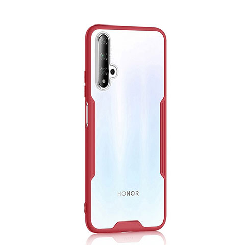 Carcasa Bumper Funda Silicona Transparente Espejo H01 para Huawei Honor 20S Rojo