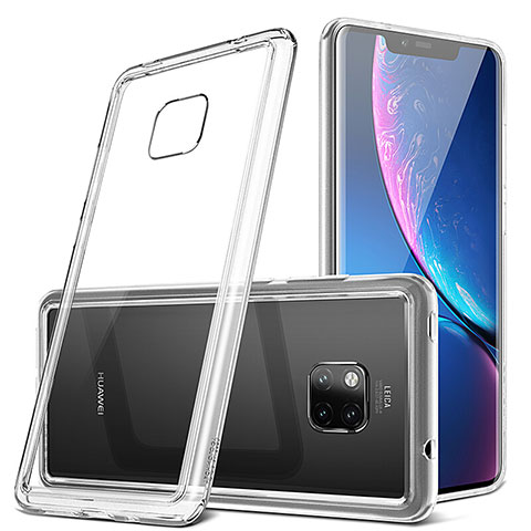 Carcasa Bumper Funda Silicona Transparente Espejo H01 para Huawei Mate 20 Pro Blanco