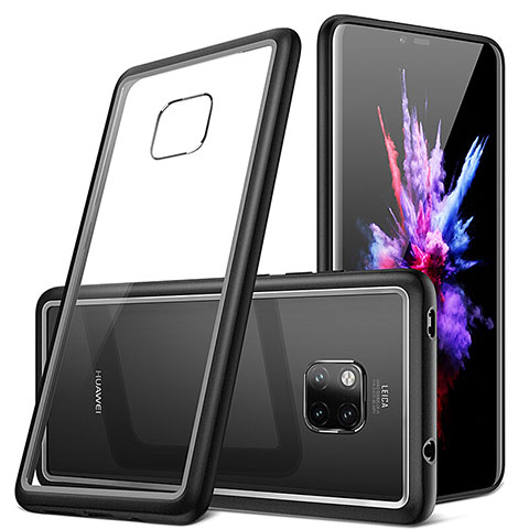 Carcasa Bumper Funda Silicona Transparente Espejo H01 para Huawei Mate 20 Pro Negro