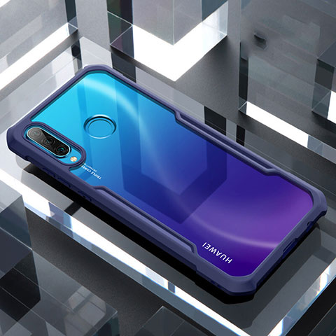 Carcasa Bumper Funda Silicona Transparente Espejo H01 para Huawei P30 Lite New Edition Azul