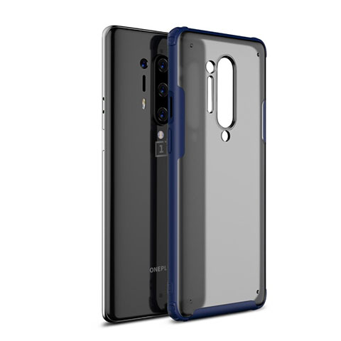 Carcasa Bumper Funda Silicona Transparente Espejo H01 para OnePlus 8 Pro Azul