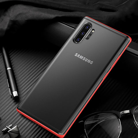 Carcasa Bumper Funda Silicona Transparente Espejo H01 para Samsung Galaxy Note 10 Plus 5G Rojo