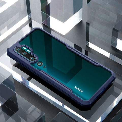 Carcasa Bumper Funda Silicona Transparente Espejo H01 para Xiaomi Mi Note 10 Azul