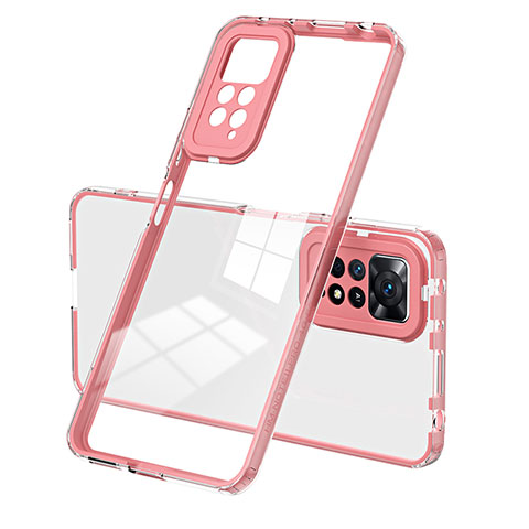 Carcasa Bumper Funda Silicona Transparente Espejo H01P para Xiaomi Redmi Note 11 4G (2022) Oro Rosa