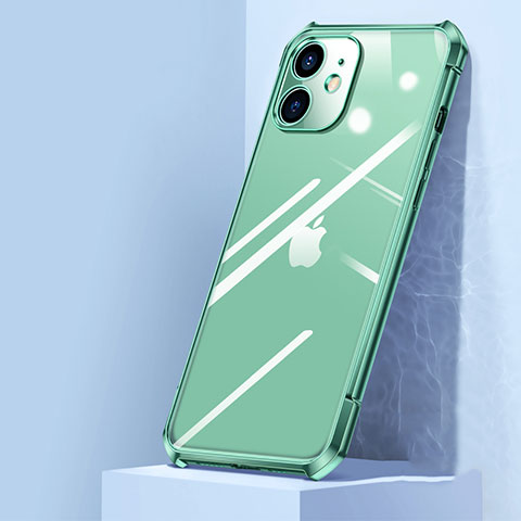 Carcasa Bumper Funda Silicona Transparente Espejo H02 para Apple iPhone 12 Verde