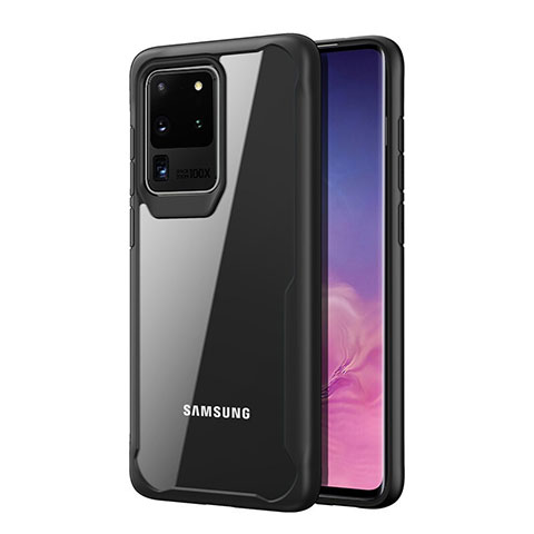 Carcasa Bumper Funda Silicona Transparente Espejo H02 para Samsung Galaxy S20 Ultra Negro