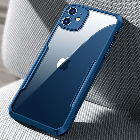 Carcasa Bumper Funda Silicona Transparente Espejo H03 para Apple iPhone 12 Azul