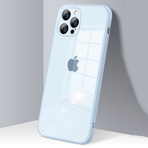 Carcasa Bumper Funda Silicona Transparente Espejo H06 para Apple iPhone 12 Pro Azul Claro
