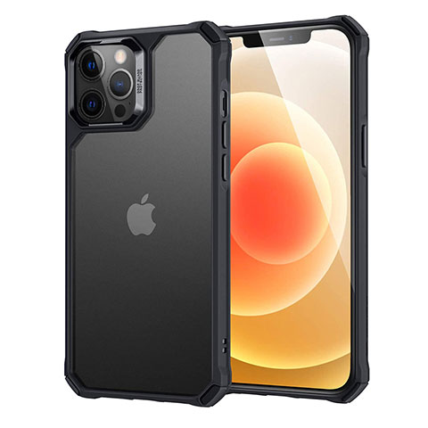 Carcasa Bumper Funda Silicona Transparente Espejo H07 para Apple iPhone 12 Pro Max Negro