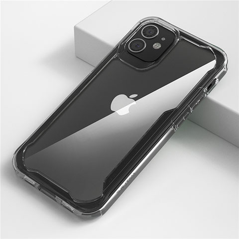 Carcasa Bumper Funda Silicona Transparente Espejo M01 para Apple iPhone 12 Max Claro