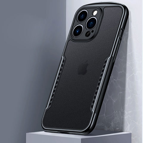 Carcasa Bumper Funda Silicona Transparente Espejo M01 para Apple iPhone 13 Pro Max Negro