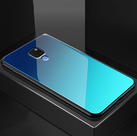 Carcasa Bumper Funda Silicona Transparente Espejo M01 para Huawei Mate 20 Azul