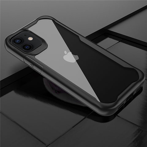 Carcasa Bumper Funda Silicona Transparente Espejo M02 para Apple iPhone 12 Mini Negro