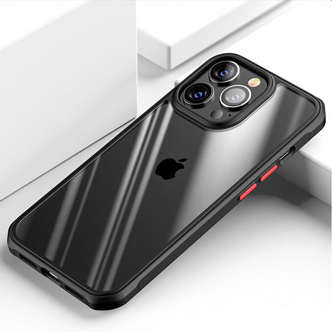 Carcasa Bumper Funda Silicona Transparente Espejo M03 para Apple iPhone 13 Pro Max Negro