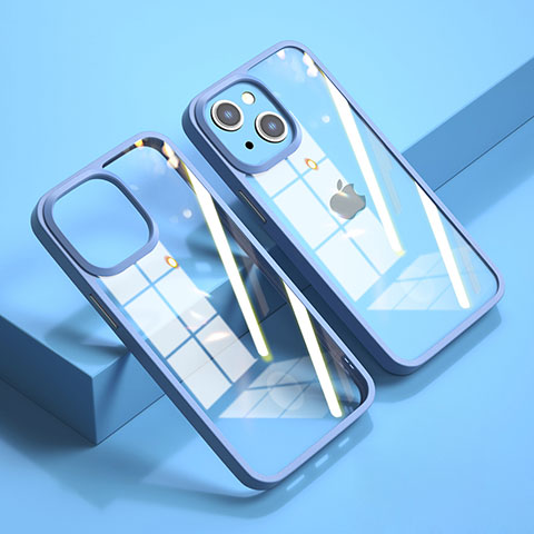 Carcasa Bumper Funda Silicona Transparente Espejo M04 para Apple iPhone 13 Mini Azul