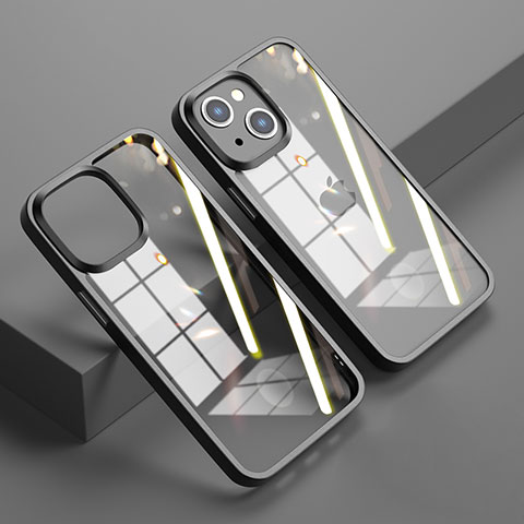 Carcasa Bumper Funda Silicona Transparente Espejo M04 para Apple iPhone 13 Mini Negro