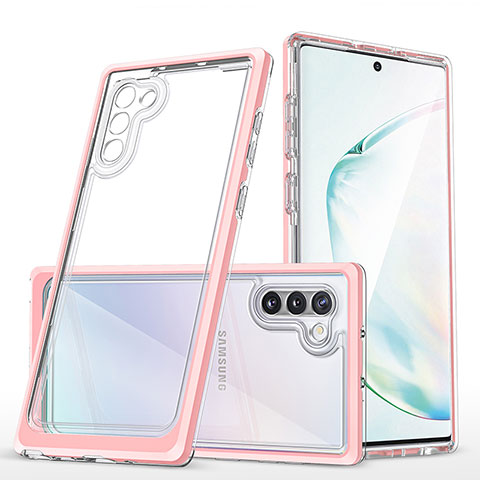 Carcasa Bumper Funda Silicona Transparente Espejo MQ1 para Samsung Galaxy Note 10 5G Oro Rosa