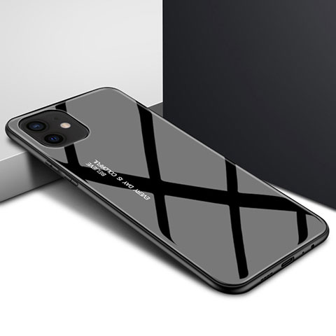 Carcasa Bumper Funda Silicona Transparente Espejo N01 para Apple iPhone 12 Mini Negro