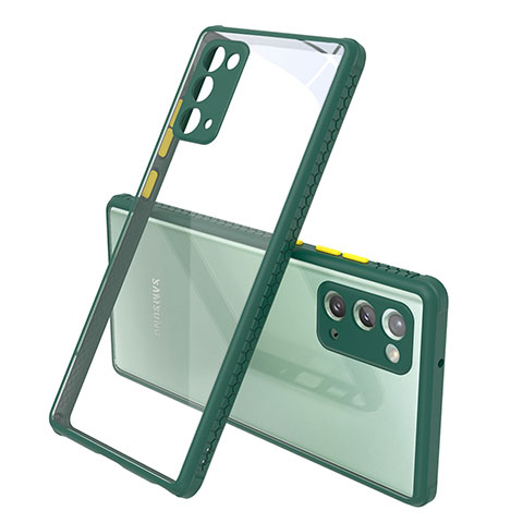 Carcasa Bumper Funda Silicona Transparente Espejo N02 para Samsung Galaxy Note 20 5G Verde Noche