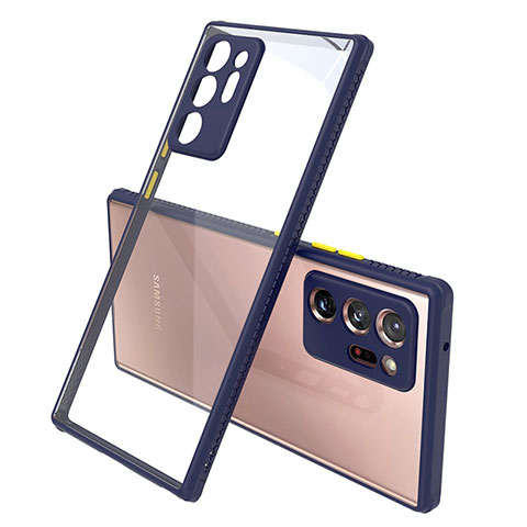 Carcasa Bumper Funda Silicona Transparente Espejo N02 para Samsung Galaxy Note 20 Ultra 5G Azul Real