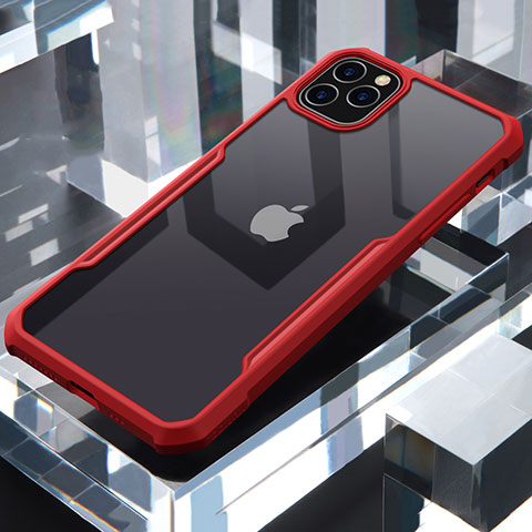 Carcasa Bumper Funda Silicona Transparente Espejo para Apple iPhone 11 Pro Max Rojo