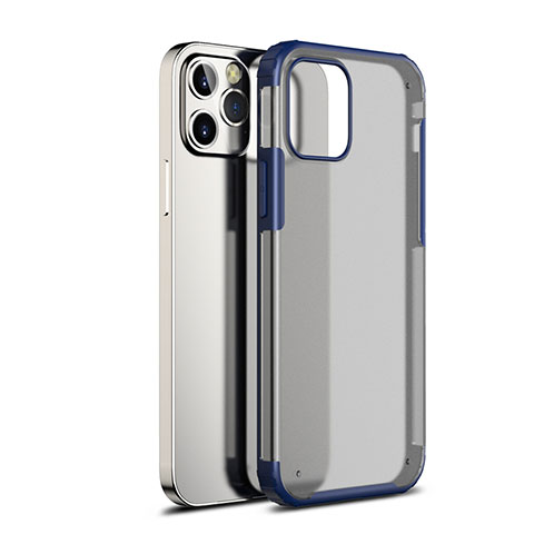 Carcasa Bumper Funda Silicona Transparente Espejo para Apple iPhone 12 Max Azul
