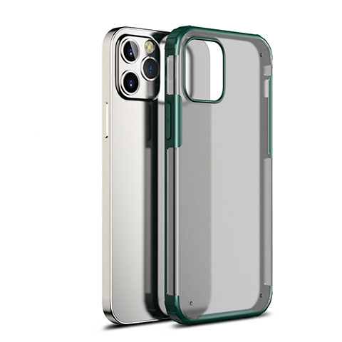 Carcasa Bumper Funda Silicona Transparente Espejo para Apple iPhone 12 Max Verde