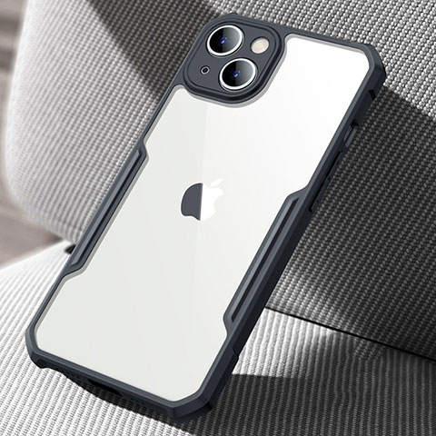 Carcasa Bumper Funda Silicona Transparente Espejo para Apple iPhone 13 Mini Negro