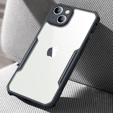 Carcasa Bumper Funda Silicona Transparente Espejo para Apple iPhone 14 Negro