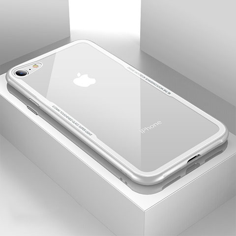 Carcasa Bumper Funda Silicona Transparente Espejo para Apple iPhone SE (2020) Blanco