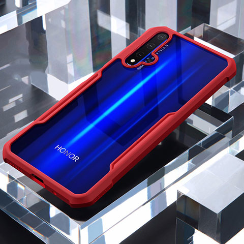 Carcasa Bumper Funda Silicona Transparente Espejo para Huawei Honor 20 Rojo
