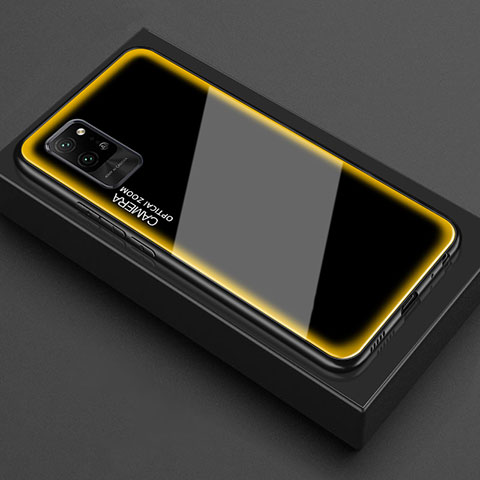 Carcasa Bumper Funda Silicona Transparente Espejo para Huawei Honor Play4 Pro 5G Amarillo
