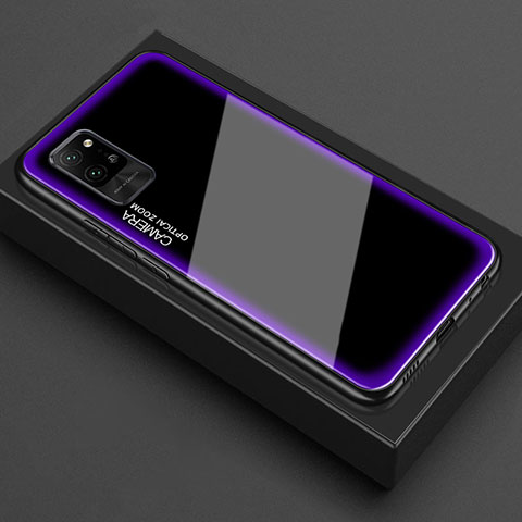 Carcasa Bumper Funda Silicona Transparente Espejo para Huawei Honor Play4 Pro 5G Morado