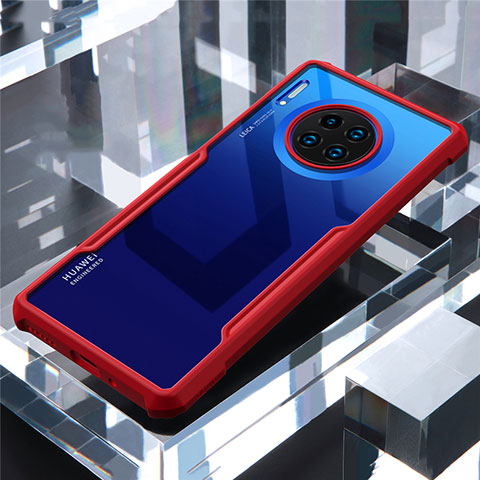 Carcasa Bumper Funda Silicona Transparente Espejo para Huawei Mate 30 Pro Rojo