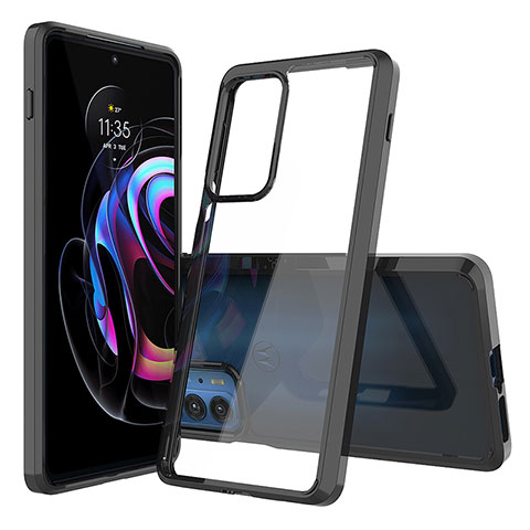Carcasa Bumper Funda Silicona Transparente Espejo para Motorola Moto Edge 20 Pro 5G Negro