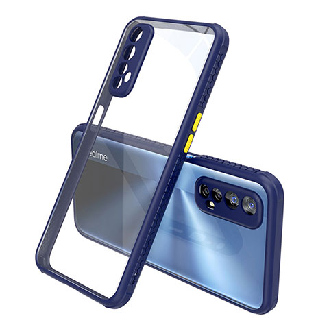 Carcasa Bumper Funda Silicona Transparente Espejo para Realme Narzo 20 Pro Azul
