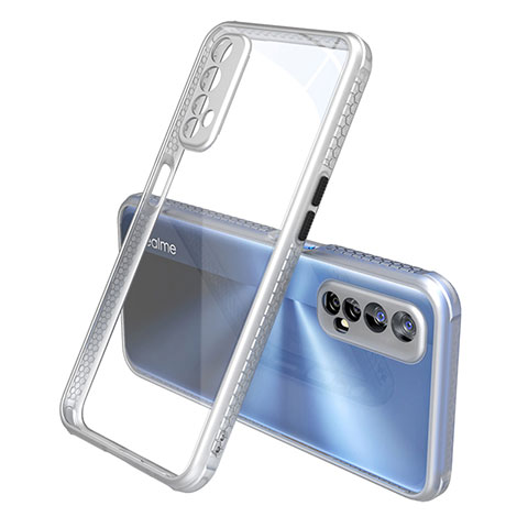 Carcasa Bumper Funda Silicona Transparente Espejo para Realme Narzo 20 Pro Plata