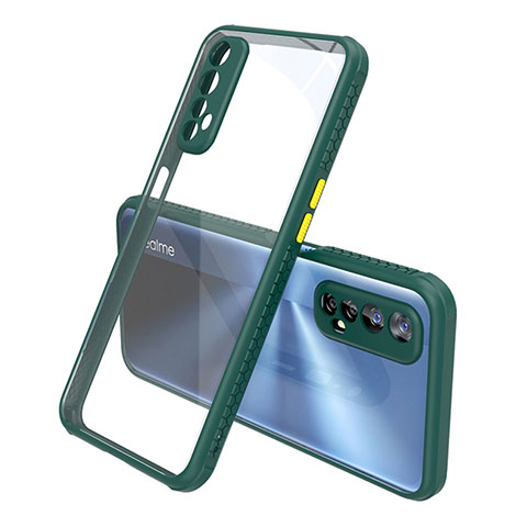 Carcasa Bumper Funda Silicona Transparente Espejo para Realme Narzo 20 Pro Verde Noche