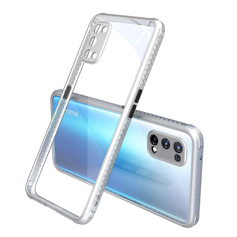 Carcasa Bumper Funda Silicona Transparente Espejo para Realme X7 Pro 5G Plata