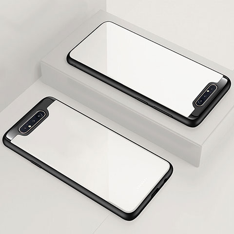 Carcasa Bumper Funda Silicona Transparente Espejo para Samsung Galaxy A80 Blanco