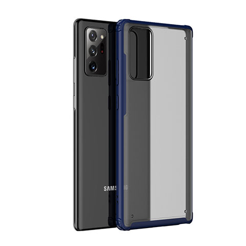 Carcasa Bumper Funda Silicona Transparente Espejo para Samsung Galaxy Note 20 5G Azul