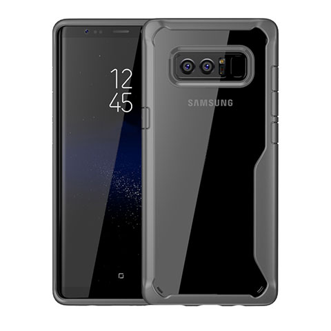 Carcasa Bumper Funda Silicona Transparente Espejo para Samsung Galaxy Note 8 Duos N950F Gris