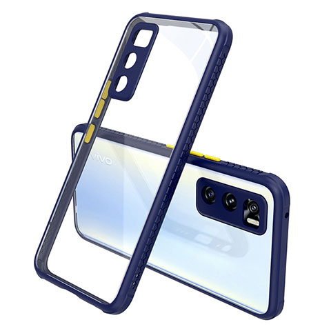 Carcasa Bumper Funda Silicona Transparente Espejo para Vivo V20 SE Azul Real