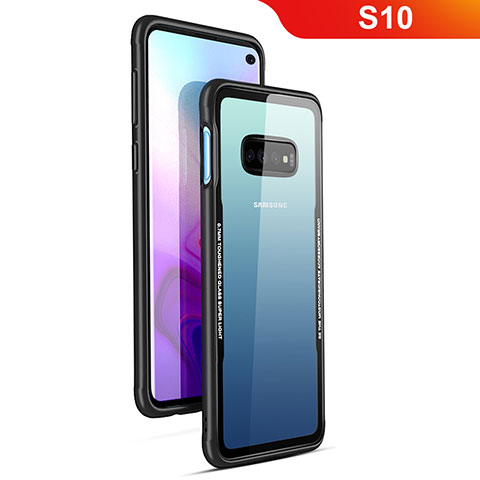 Carcasa Bumper Funda Silicona Transparente Espejo T01 para Samsung Galaxy S10 5G Negro