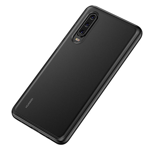 Carcasa Bumper Funda Silicona Transparente Espejo T04 para Huawei P30 Negro