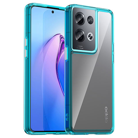 Carcasa Bumper Funda Silicona Transparente J01S para Oppo Reno8 Pro+ Plus 5G Cian