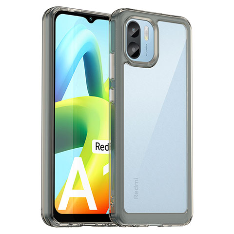 Carcasa Bumper Funda Silicona Transparente J01S para Xiaomi Poco C50 Gris Oscuro