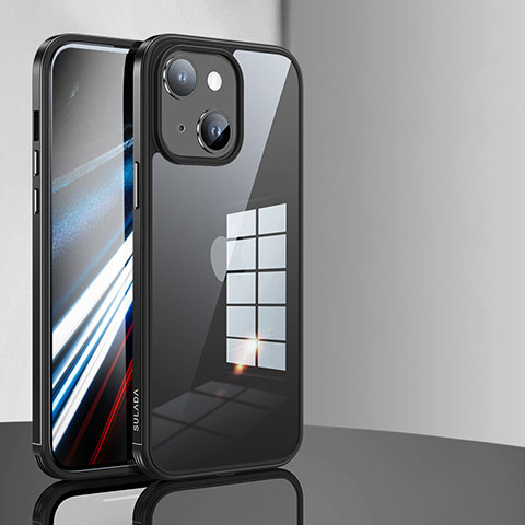 Carcasa Bumper Funda Silicona Transparente LD1 para Apple iPhone 13 Negro