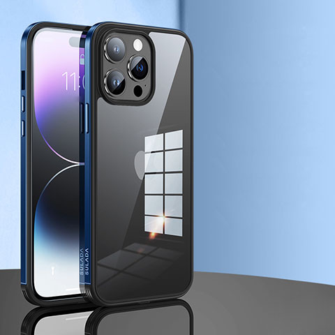 Carcasa Bumper Funda Silicona Transparente LD1 para Apple iPhone 14 Pro Azul